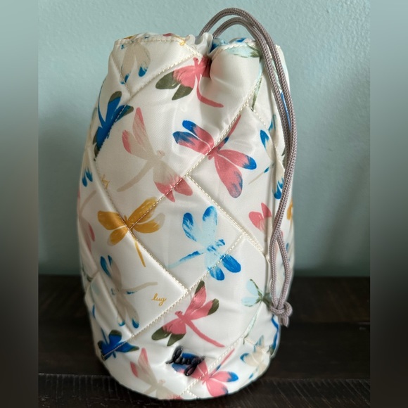 ✨ NWT Lug Tumbler Storage Cosmetic Pouch in Dragonfly Multi ✨ - Picture 1 of 8